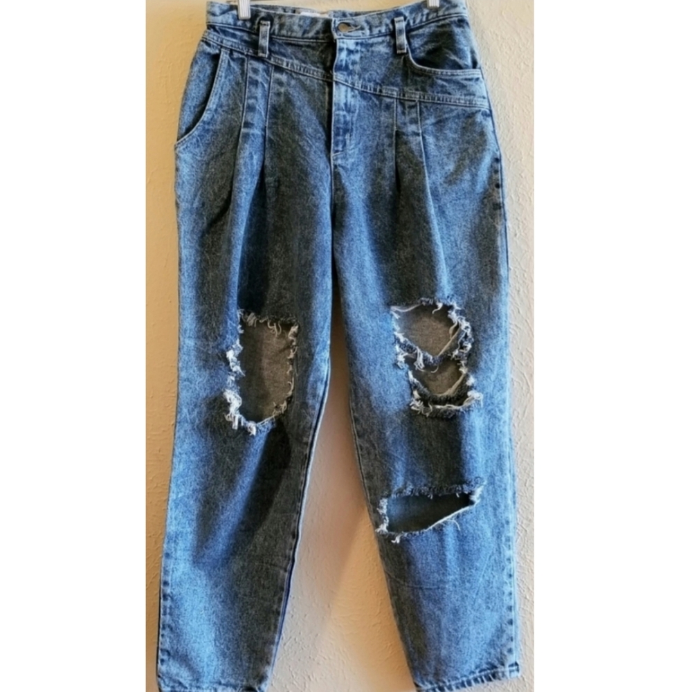 80's Vintage Pleated "Mom" Jeans